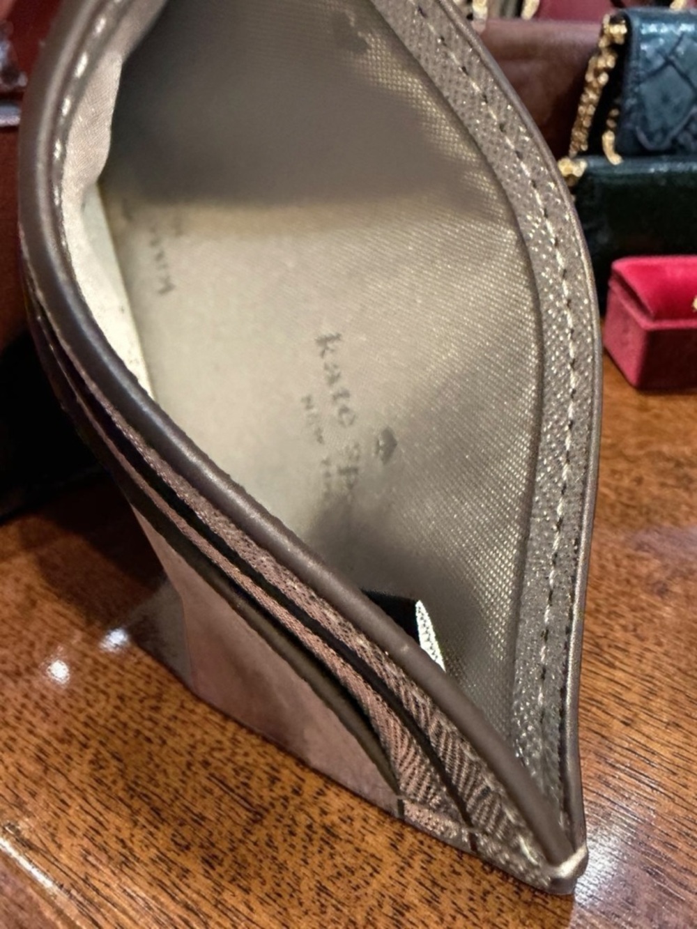 kate spade Metallic Silver Card Holder - Picture 4 of 8